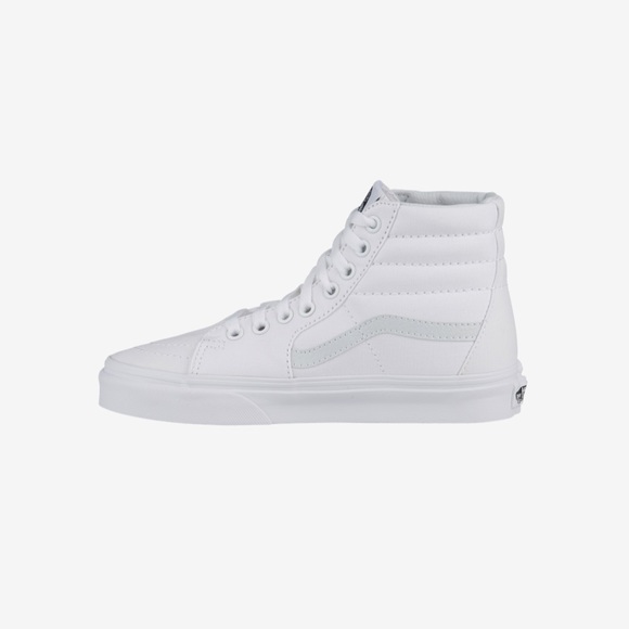 Vans Womens Sk8 Hi Canvas True White - Picture 4 of 7